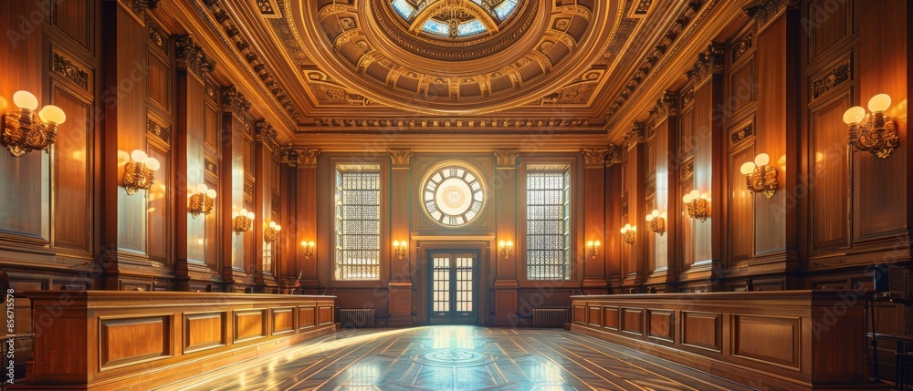 Obraz premium Grand Interior of a Historical Building.