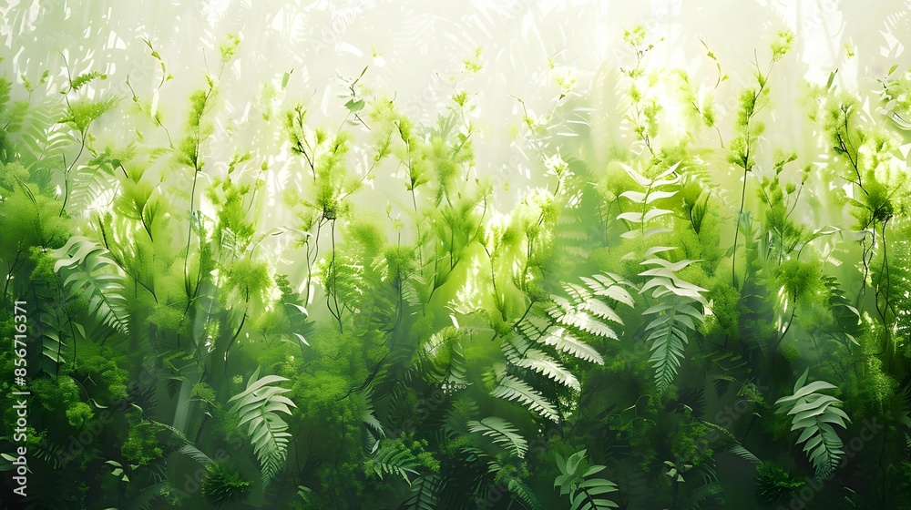 Green Fern in Woodland Green Fern in Woodland