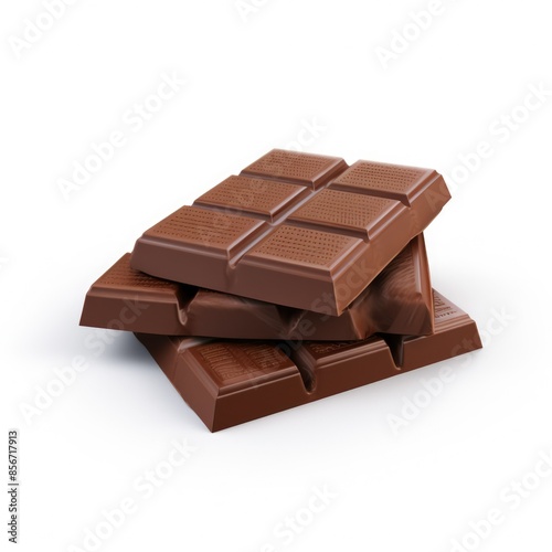 dark chocolate on a white background