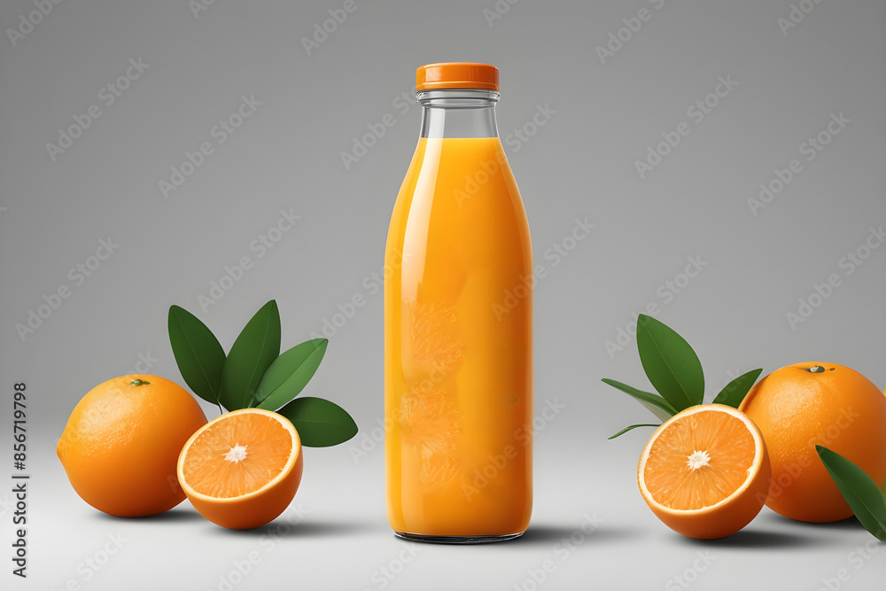 Mango juice bottle mockup Mango juice bottle mockup