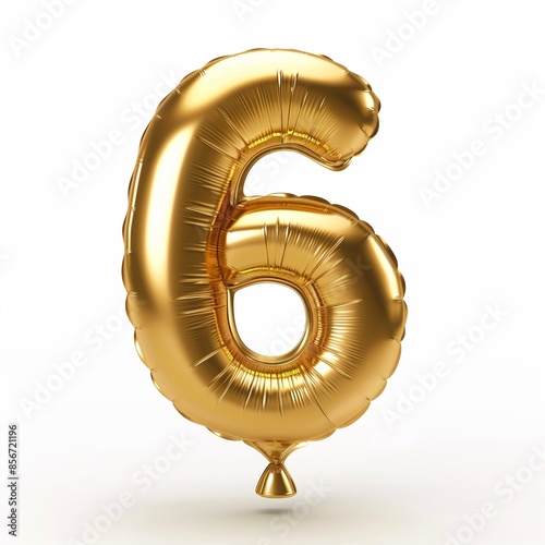 gold balloon number 6
