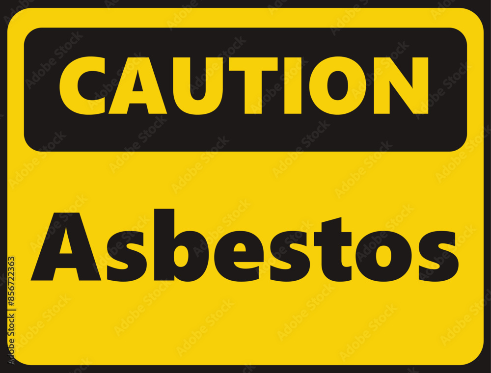 Caution Asbestos safety signage in vector illustration Caution Asbestos safety signage in vector illustration