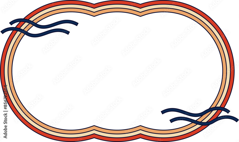 Retro Groovy Frame Element Retro Groovy Frame Element