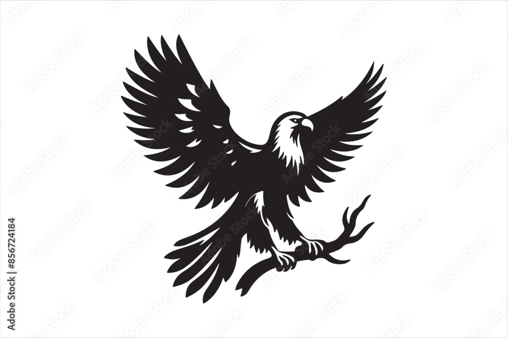 Eagle flying vector silhouette illustration Eagle flying vector silhouette illustration