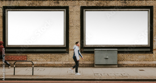 Wallpaper Mural Billboard mockup png, advertisement on the street of London Torontodigital.ca