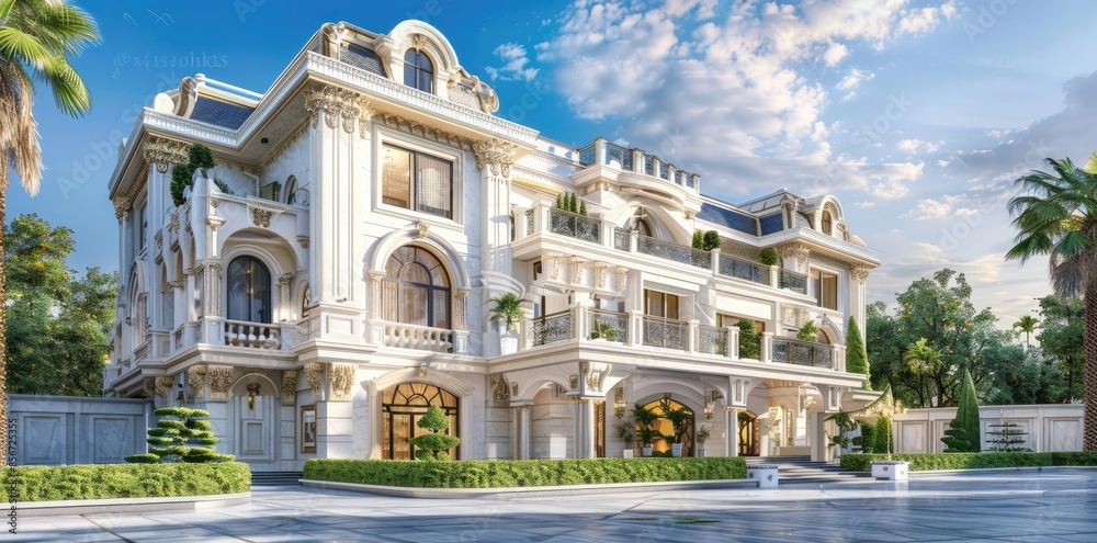 3D render of a row of houses in the middle of the street, Minimalist modern urban townhouses,3d rendering of the building 3D render of a row of houses in the middle of the street, Minimalist modern urban townhouses,3d rendering of the building