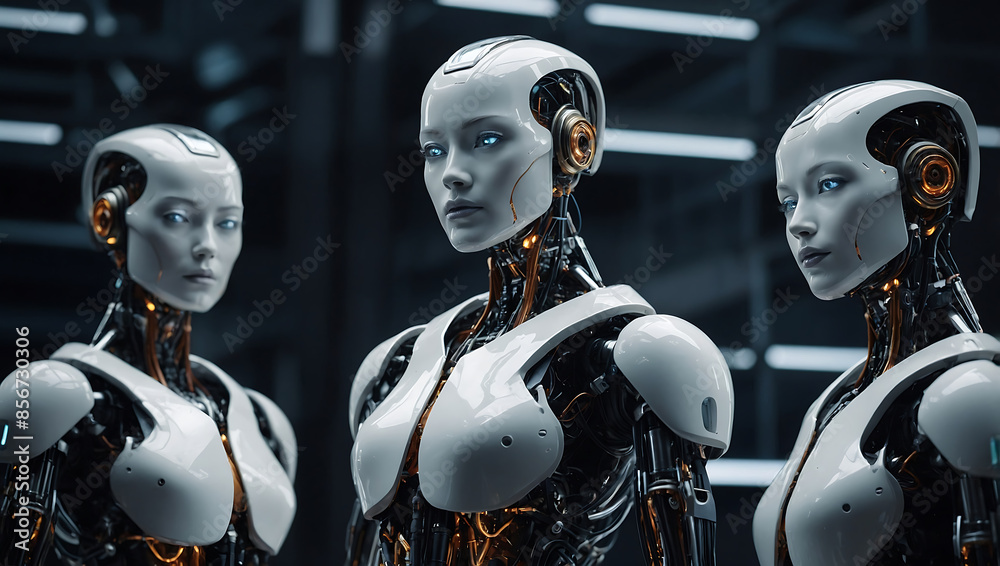 Robot human face Robot human face