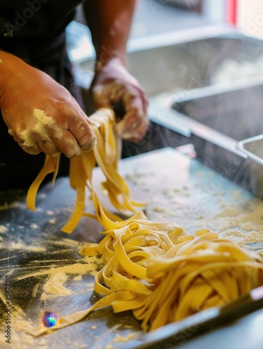 The Art of Italian Pasta Making: A Visual Journey in a Traditional Kitchen