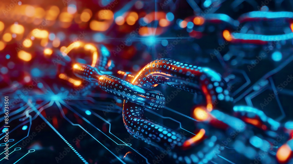 Blockchain technology in a sleek environment modern lighting Blockchain technology in a sleek environment modern lighting