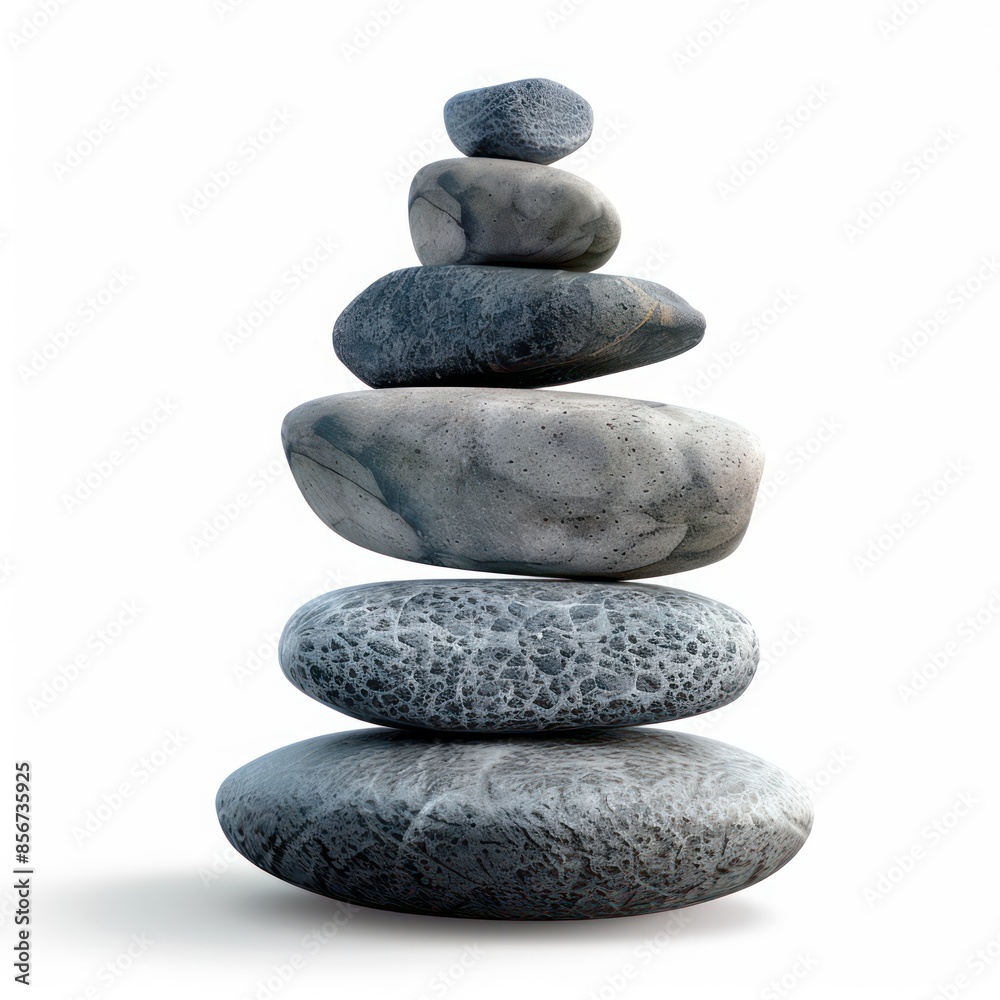 Pyramid of sea pebbles. Isolated on white background. Life balance and harmony concept Pyramid of sea pebbles. Isolated on white background. Life balance and harmony concept