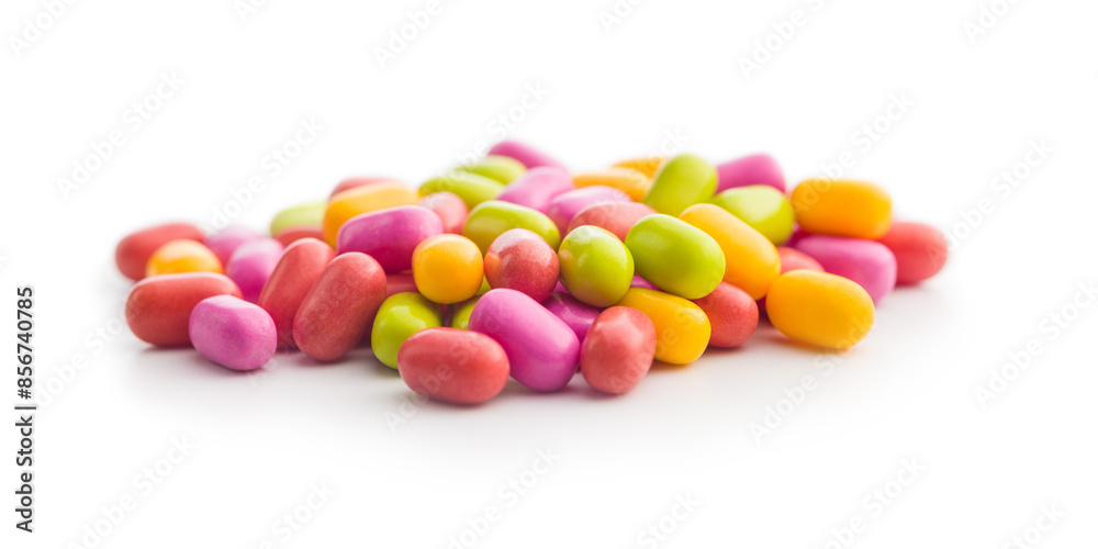 Colorful hard mint Candies Isolated On White Background Colorful hard mint Candies Isolated On White Background