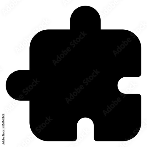 puzzle glyph icon vector illustration isolated on white background