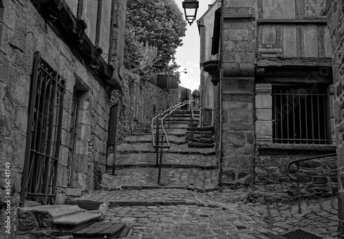 Ruelle pavée dans le vieux quartier dAuray