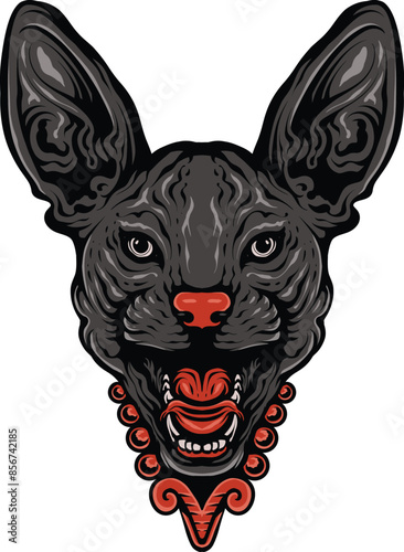 t shirt design xoloitzcuintli, aztec design A Simple Tattoo of a Dog Breed - Mexican Hairless Xoloitzcuintli.eps photo