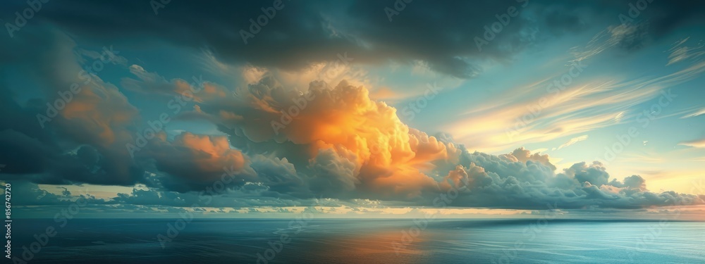 Aerial View of a Beautiful Seashore and Clouds Aerial View of a Beautiful Seashore and Clouds