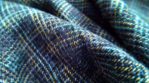 A macro shot of a suit fabric texture emphasizing the fine details and quality of the material in a hyperdetailed studio photo