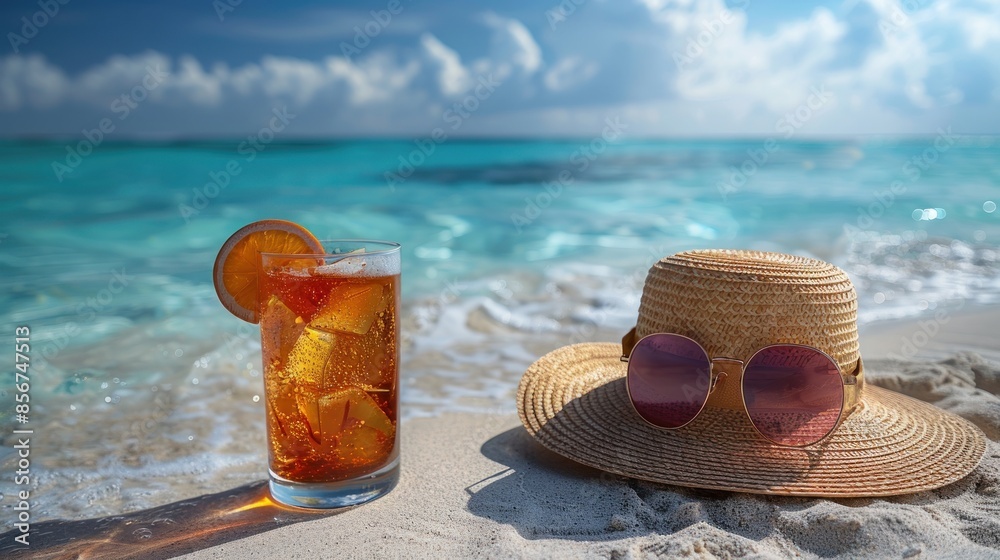 Summer Cocktail on a Tropical Beach Summer Cocktail on a Tropical Beach
