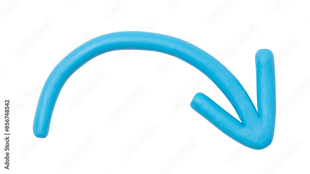 Arrow png blue clay texture pointing down hand craft graphic for kids Arrow png blue clay texture pointing down hand craft graphic for kids