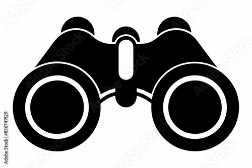 

binoculars silhouette vector illustration, Binocular Glyph Icon, Binocular field glasses flat icon
