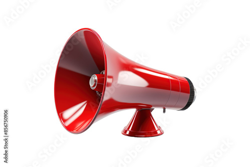 A Vibrant Red Megaphone Ready to Amplify Your Message on a Clear PNG or White Background.