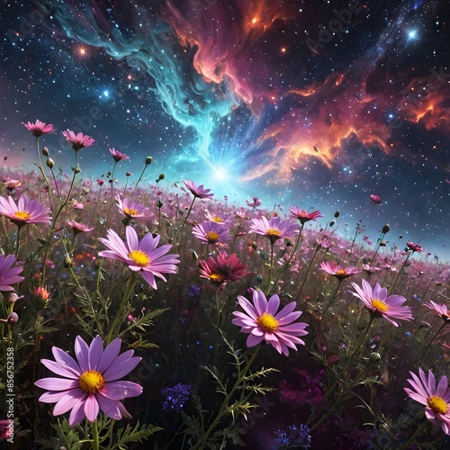 3d, a lot of flowers, webcam, holographic, iridicent, luminescence, transparent, sparkling, magic, wonderful, beautiful, colorful, alive, moving, flying, dancing, singing, joy, happiness, bright, sunn photo