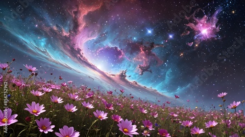 3d, a lot of flowers, webcam, holographic, iridicent, luminescence, transparent, sparkling, magic, wonderful, beautiful, colorful, alive, moving, flying, dancing, singing, joy, happiness, bright, sunn