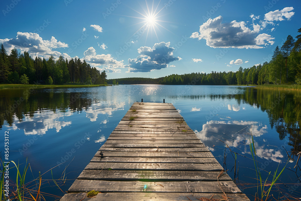 Obraz premium Beach amazing sunrise created with generative AI image