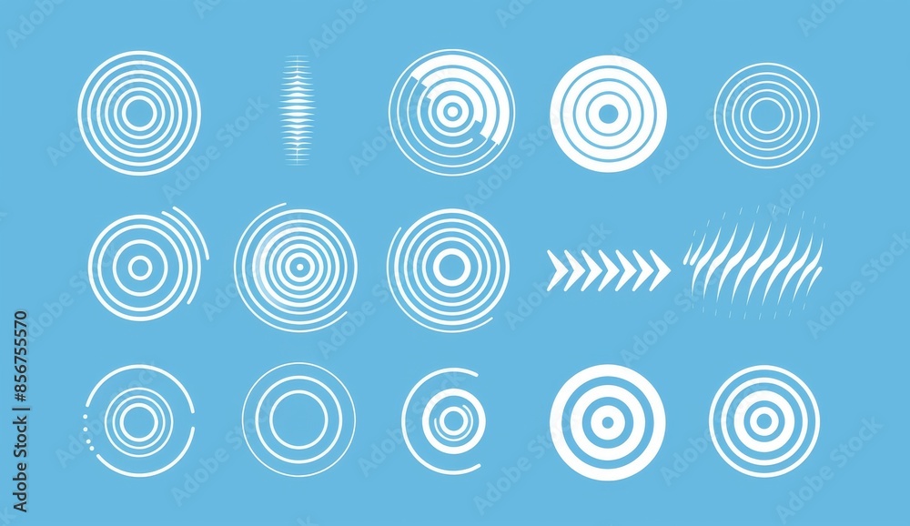 Acoustic echo. Circle pulse circular wave, radar screen pattern, geometric abstract texture music broadcast, tidy png illustration. Acoustic echo. Circle pulse circular wave, radar screen pattern, geometric abstract texture music broadcast, tidy png illustration.