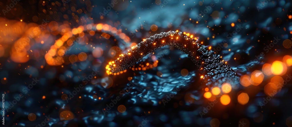 Abstract Digital Art with Glowing Orange Lights Abstract Digital Art with Glowing Orange Lights