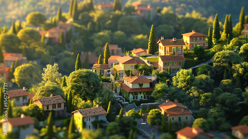 Unique shots showcase quaint villages surrounded by rolling countryside, where life slows down in the lazy days of summer.