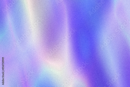 Abstract holographic iridescent vibrant background with grainy texture. Vintage retro design for poster, cover, wallpaper, banner in a modern trendy style.