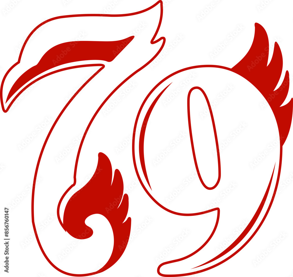 Fototapeta premium Hut RI 79th Logo