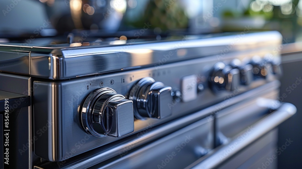 Close-up of a Sleek, Modern Stovetop Close-up of a Sleek, Modern Stovetop