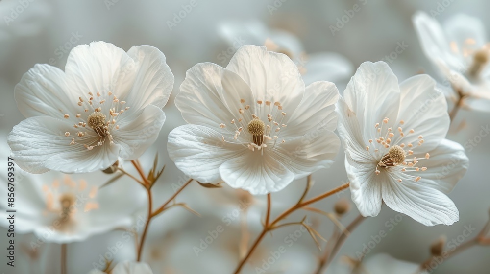 Delicate White Flowers in Soft Focus Delicate White Flowers in Soft Focus