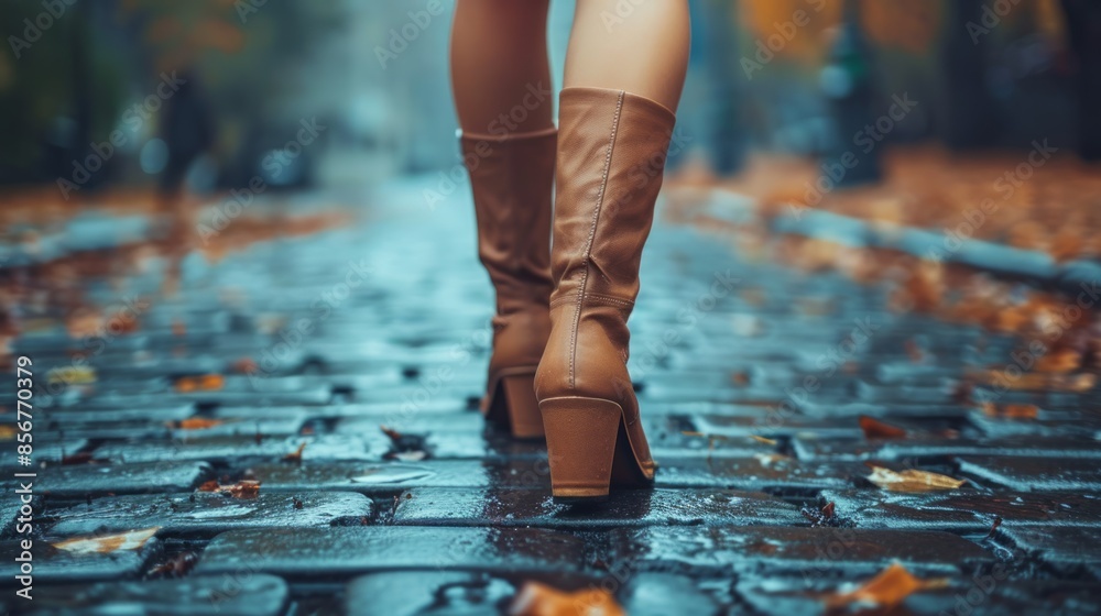 Leisurely walk in nature with a close-up image focusing on female legs as they stroll through a scenic outdoor setting. Leisurely walk in nature with a close-up image focusing on female legs as they stroll through a scenic outdoor setting.