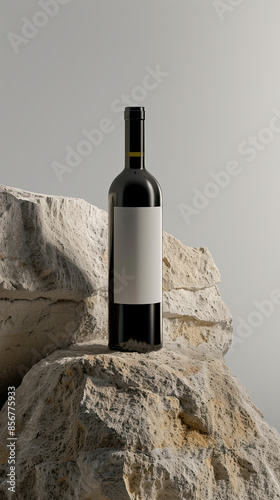 wine bottle mockup 