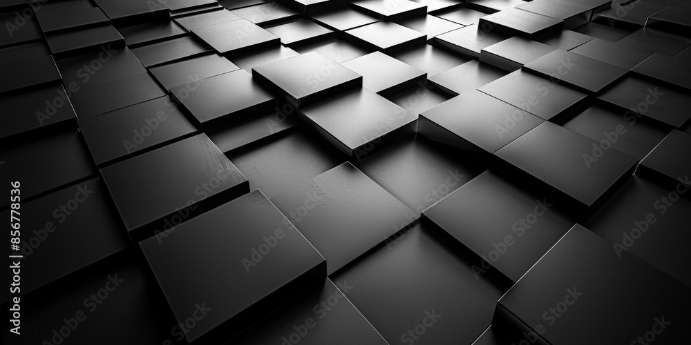 Fototapeta premium Abstract Black Square Pattern
