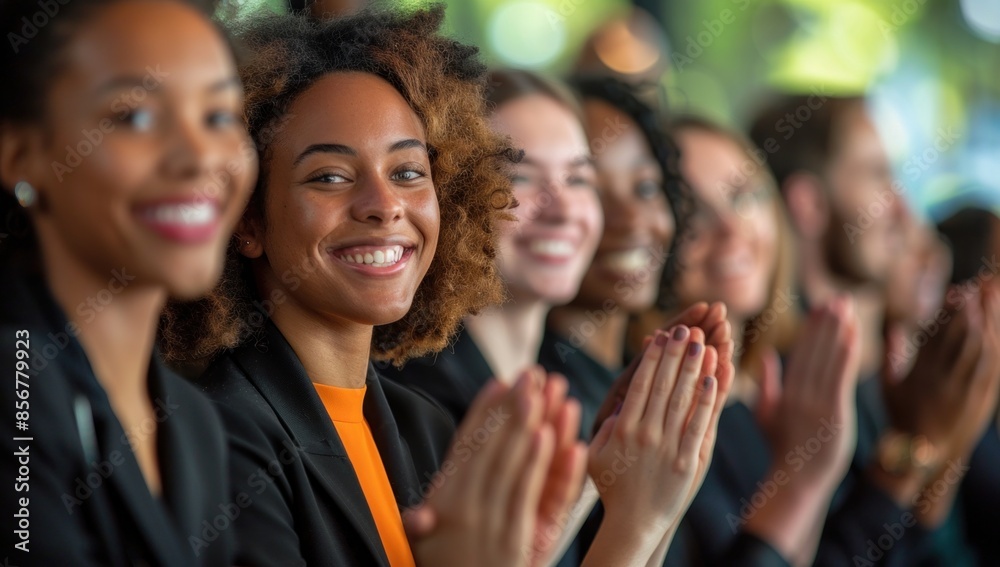 Obraz premium Highlight the company's achievements and milestones with images of awards ceremonies and recognition events honoring employee contributions and successes.