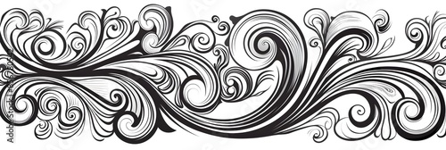 Cute Monochrome Swirl Graphic for Minimal or Design