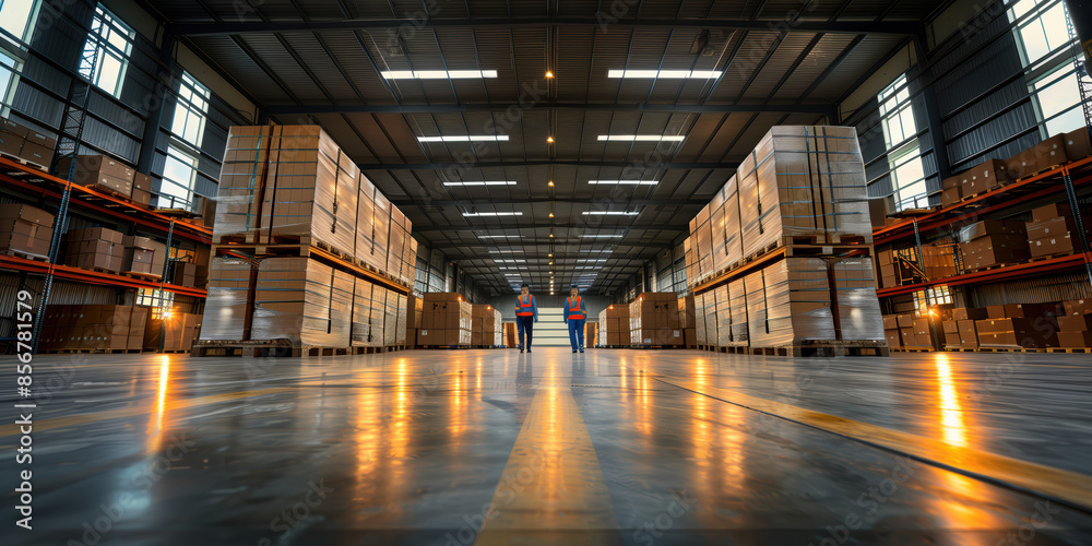 Inside a Logistics Distributions Warehouse Inside a Logistics Distributions Warehouse