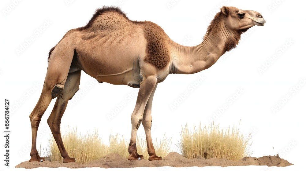 2. Design an isolated image of a camel in its entirety, emphasizing its ...