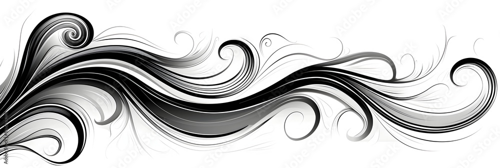 Elegant Flowing Black Cursive Graphic with Gentle Curves and Subtle Swirls Elegant Flowing Black Cursive Graphic with Gentle Curves and Subtle Swirls