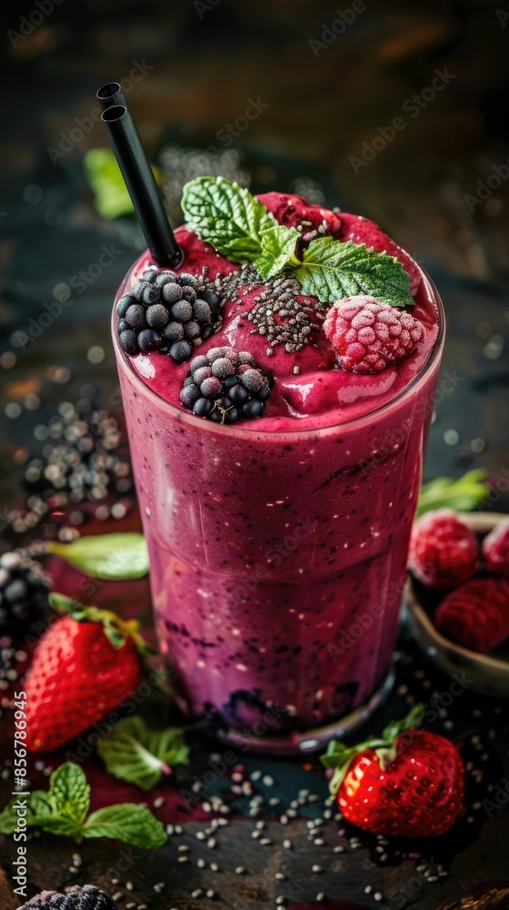 Vibrant Vegan Smoothie with Fresh Ingredients Vibrant Vegan Smoothie with Fresh Ingredients