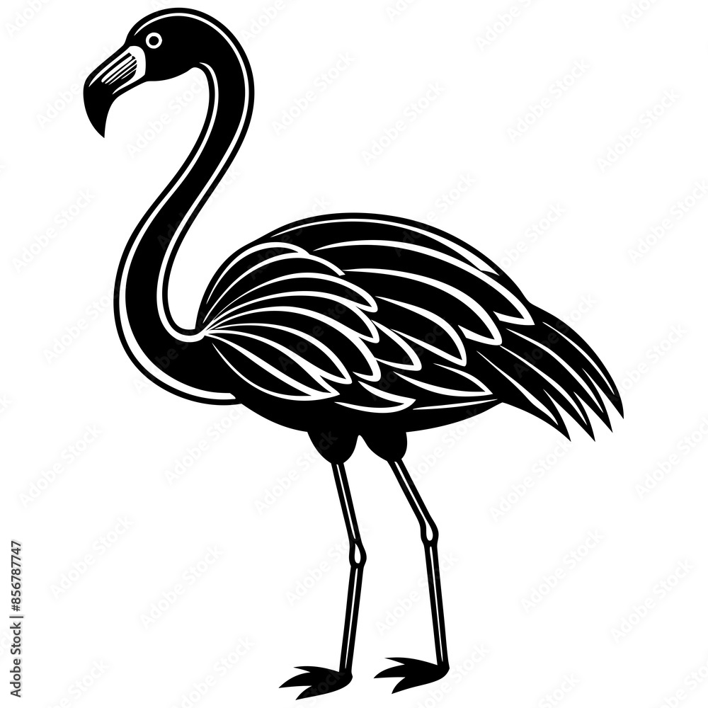 flamingo line art vector illustration flamingo line art vector illustration