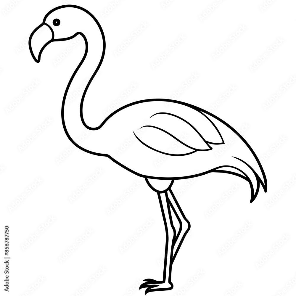 flamingo line art vector illustration flamingo line art vector illustration