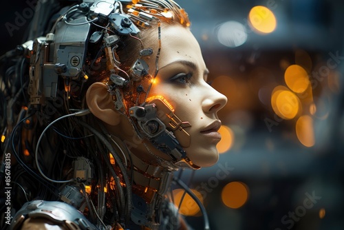 world where robots have gained consciousness. generative ai