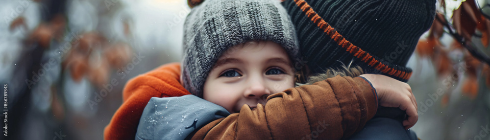 A child and a parent hugging, symbolizing support and love in mental health journeys A child and a parent hugging, symbolizing support and love in mental health journeys