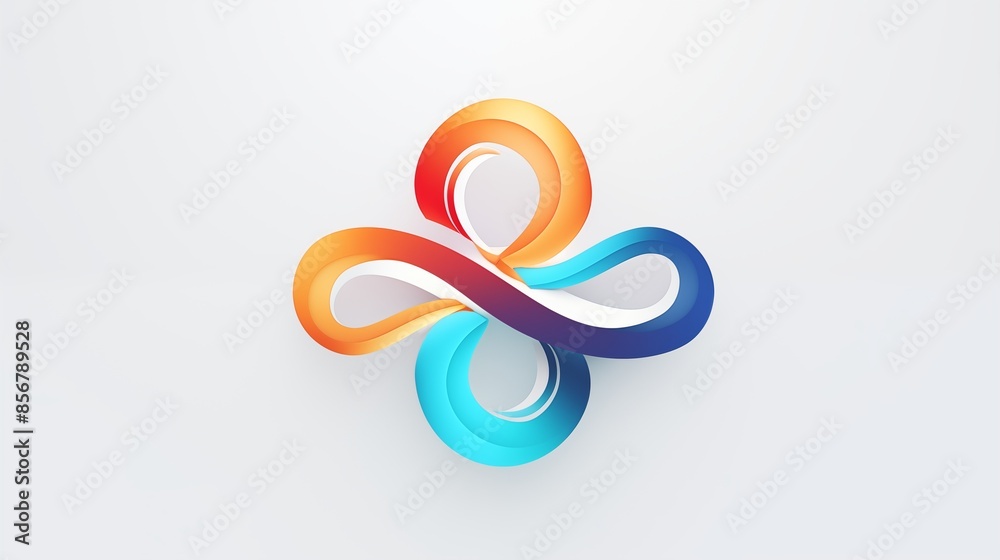 Colorful Abstract Gradient Loop Design with Vibrant Hues Colorful Abstract Gradient Loop Design with Vibrant Hues