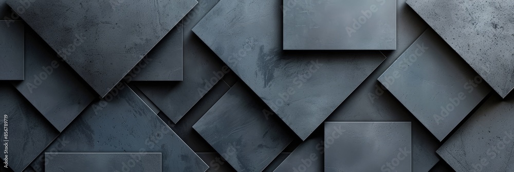 Abstract Geometric Composition with Overlapping Squares Abstract Geometric Composition with Overlapping Squares