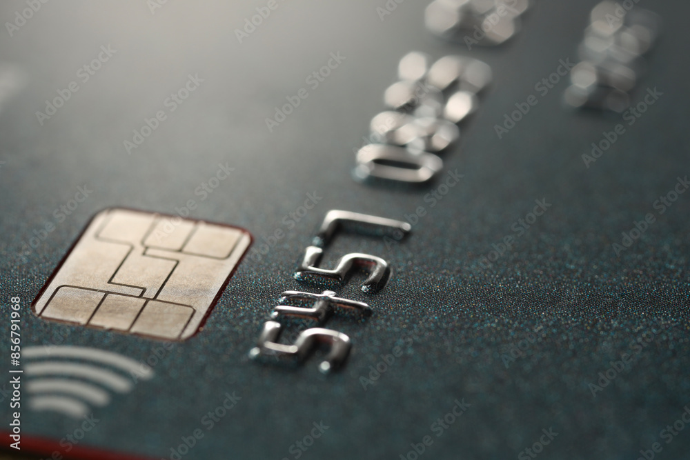 Plastic credit card as background, macro view Plastic credit card as background, macro view